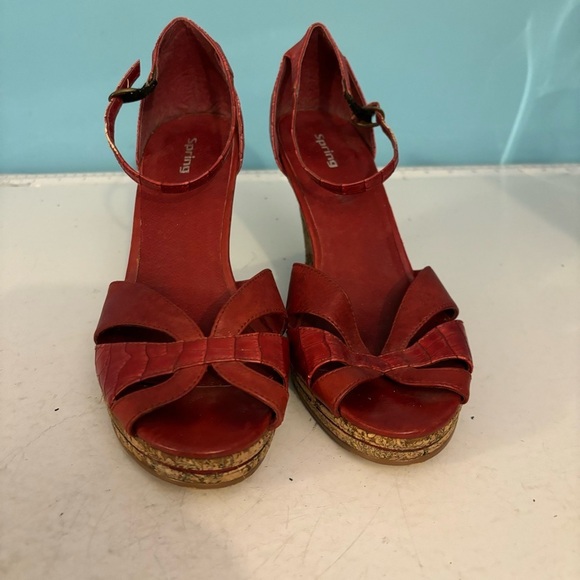 🛍️3/$30‎ Spring women’s red sandal espadrilles in size  39 - Picture 8 of 12